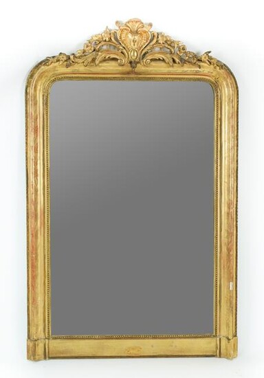 ORNATE GILT CARVED & GESSO WALL MIRROR