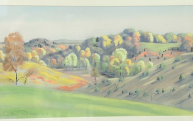 Olin Dows (1904 - 1981) watercolor and gouache on