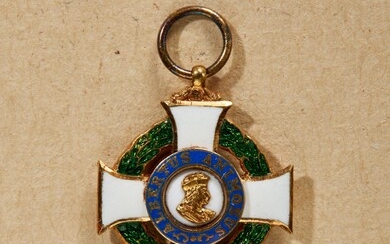Orden & Ehrenzeichen Deutschland - Sachsen-Königreich : Ordre d'Albrecht. Miniature de la croix de l'ordre...