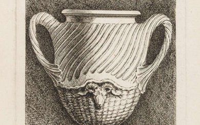 Ornament.- Bouchardon (Edme) Premier Livre de Vases...[&] Second Livre de Vases..., 2 vol., each with 12 engraved plates, 35 other engraved ornamental plates from several series, contemporary vellum, Paris, Huquier, 1737.