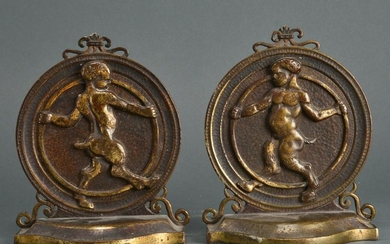Oscar Bach Art Deco Bronze Centaur Bookends Pair