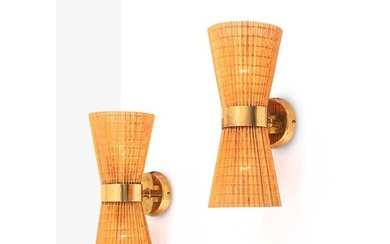 Paavo Tynell (1890-1973) Pair of sconces, model K 8-4, 'Up & Down'