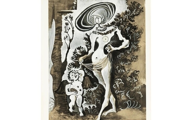 Pablo Picasso, 1881 Málaga – 1973 Mougins, nach, Venus et l’amour voleur de miel, d’après Lucas Cranach l’ancien, 1960