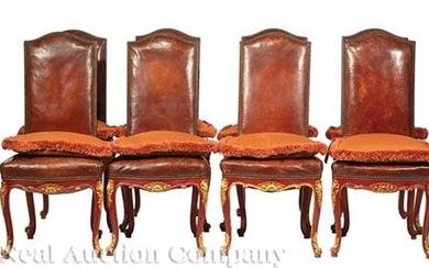Painted and Parcel Gilt Dining Chairs
