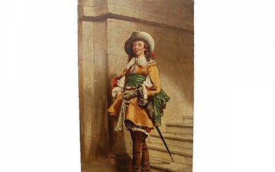 Painting oil on panel. Unknown. Gentleman of the 17th century. Europe, 19 century