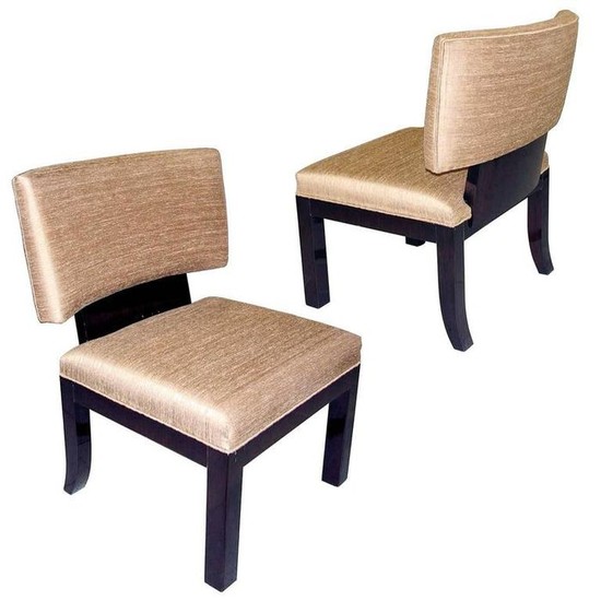 Pair Art Deco Fireside Chairs(2)