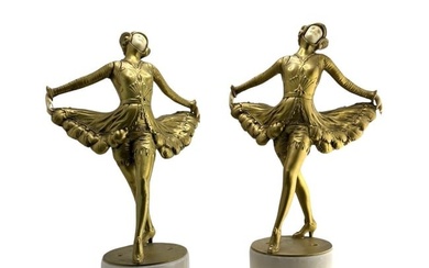 Pair of Antiques Bronze Table Lamps