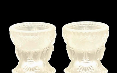 Pair of George Duncan Style Glass Figural Salt Cellars