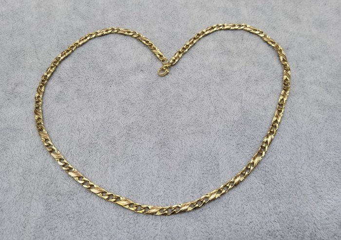 Panzer- Halskette 50, 00 cm, 333 / 8 Kt Roségold, Gelbgold Gesamtgewicht ca. 24,40 Gramm für - 8 kt. Pink gold, yellow gold - Necklace