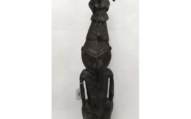 Papua New Guinea, carved wooden Sepik ancestral figure