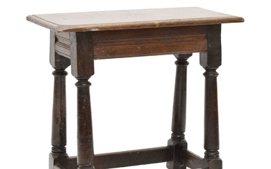 Part 17th century oak 'Joynt' stool