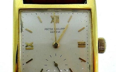 Patek Philippe 18k Yellow Gold Square Face Watch on