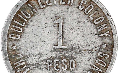 Peso 1913 der Culion Leprakolonie. sehr schön, Schrötlingsfehler