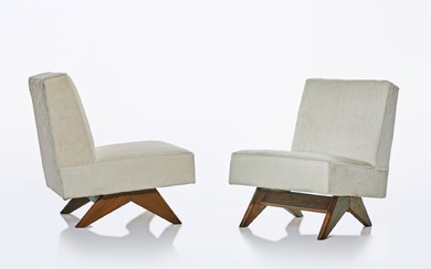 Pierre Jeanneret Pair of "High Court" Chairs