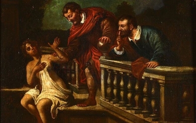 Pittore Caravaggista Toscano del XVII secolo - Susanna e i Vecchioni