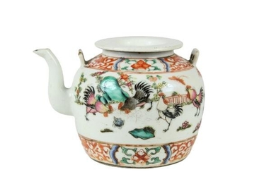 Qing Dynasty Important Enameled Chicken Teapot