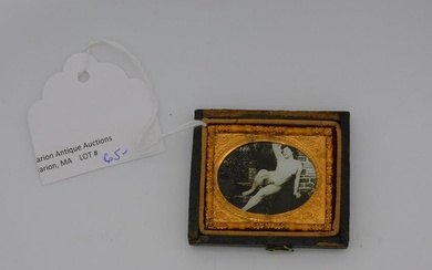 Rare erotic ambrotype depicting a nude young