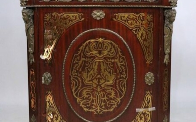 Renaissance Revival Marble Top Mahogany Cabinet