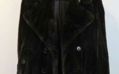 Revillon Full-Length Dark Brown Mink Coat