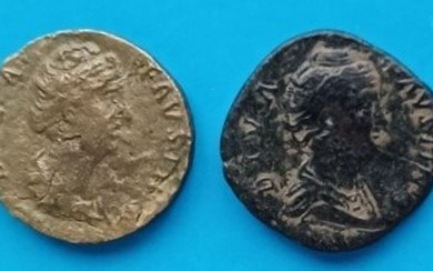 Roman Empire. Faustina I († AD 140/1). Lot of 2 Sestertii (No Reserve Price)