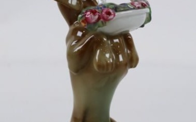 Rosenthal Porcelain Dachshund With Basket Figurine