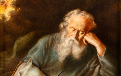 Rosenthal Porcelain Plaque Of The Hermit