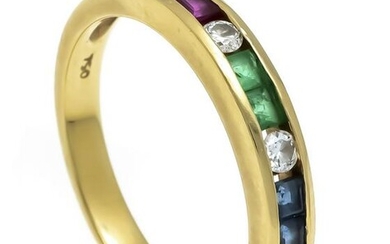 Ruby emerald sapphire ring GG