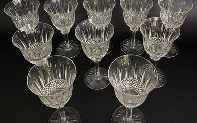 SET OF 10 SIGNED ST LOUIS WINE GLASSES