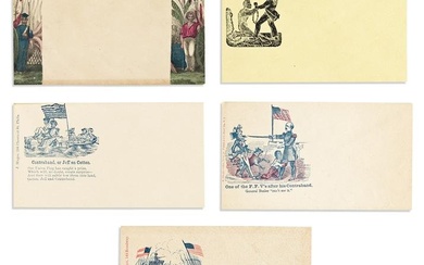 (SLAVERY & ABOLITION.) Group of 5 patriotic covers on the theme of contrabands.