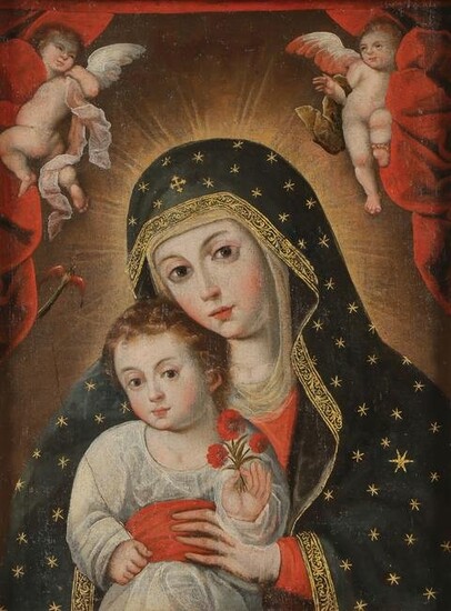 SPANISH COLONIAL RELIGIOUS PAINTING, 18TH C