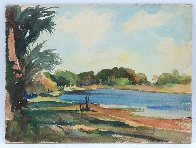 STANLEY WOODWARD FLORIDA WATERCOLOR PAINTING
