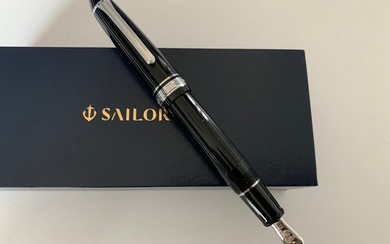 Sailor - Large Series 1911 Classic Black Silver Plated - Fountain pen