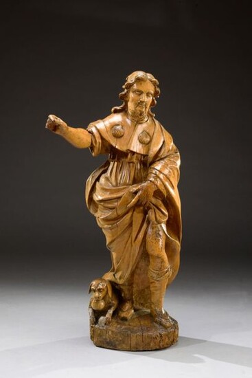 Saint Roch et son chien, grande sculpture...