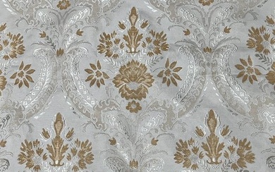 San Leucio - Exclusive champagne damask fabric with floral decoration - Textile - 500 cm - 140 cm