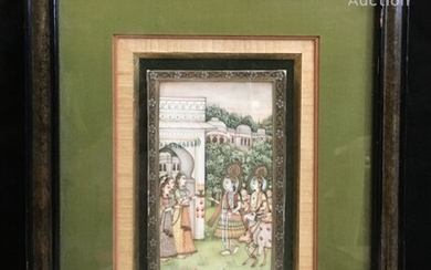 Scène indienne Inde, vers 1900 Miniature... - Lot 465 - Millon