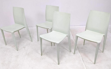 Set 4 BELLINI Plastic Stacking Chairs Made by Heller in