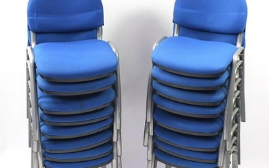 Sixteen stackable boardroom chairs