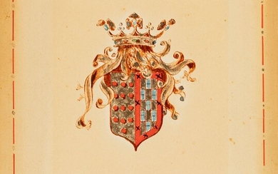 Spanish school; early 20th century. "Coat of arms of the Marquises of Cuevas de Velasco"....