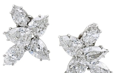 Spectra Fine Jewelry Marquis & Pear-Shape Diamond Cluster Earrings