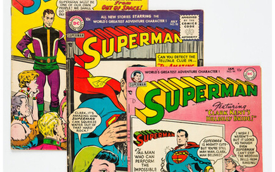 Superman Group of 4 (DC, 1955-56) Condition: Average VG....