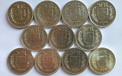 Switzerland. 60 Coins 1903-1969