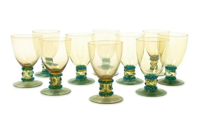 Ten Venetian Glass Goblets
