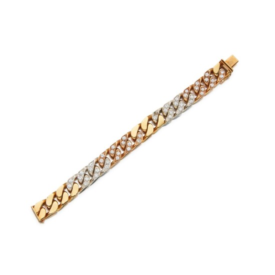 Three-Color Gold and Diamond Bracelet, Bulgari