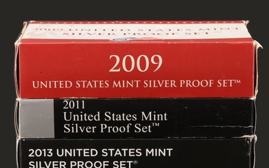 Three United States Mint Silver Proof Sets