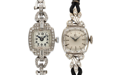 Tiffany & Co., Omega Diamond, White Gold Watches Case:...