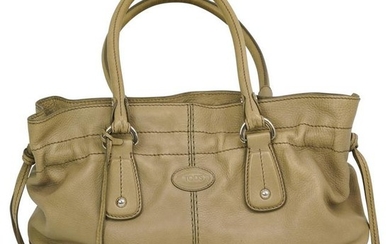 Tods Beige Leather Bag
