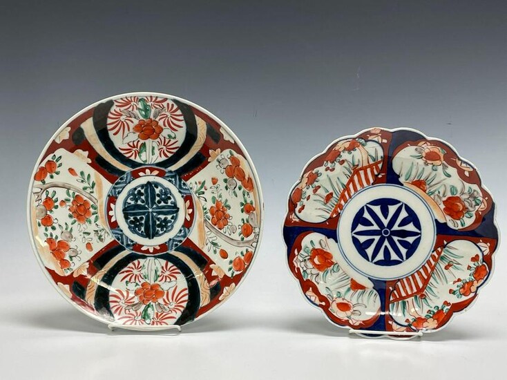 Two (2) Japanese Imari Porcelain Chargers / Plates