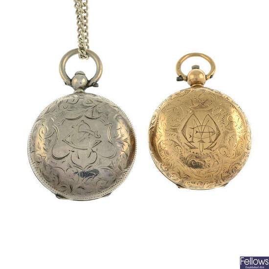 Two Edwardian gold and silver sovereign holders.