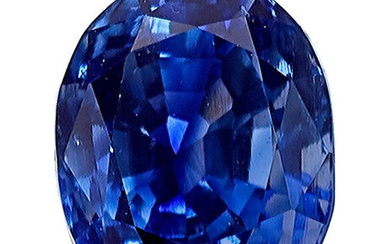 Unmounted Kashmir Sapphire Sapphire: Oval-shape weighing 1.47 carats Dimensions:...