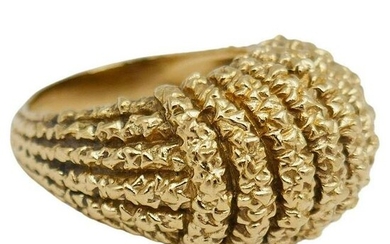 Van Cleef & Arpels Braided Yellow Gold Dome Ring